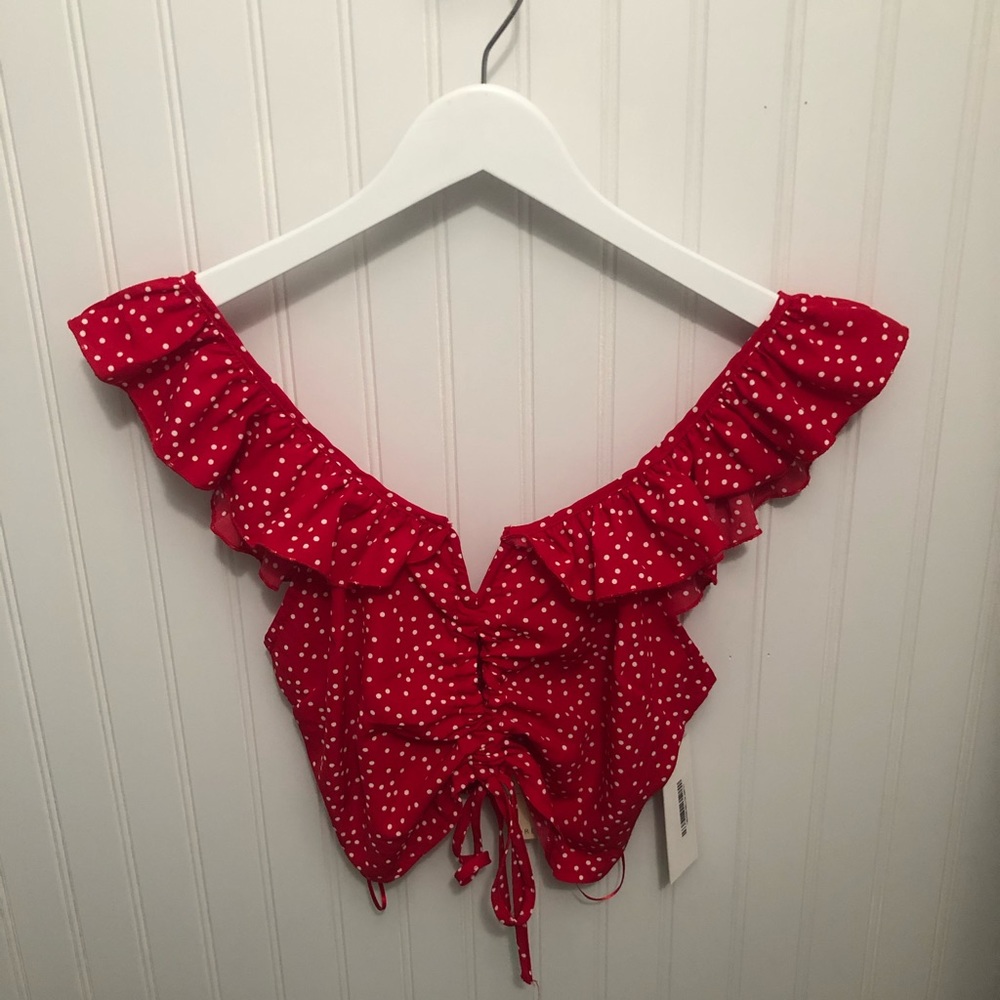 Polk-a-dot crop top